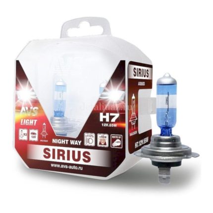 Автолампа галогенная AVS Sirius/Night Way/ PB H7.12V.55W, 2 шт