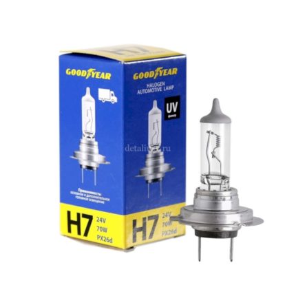 Лампа автомобильная галогенная Goodyear, Н7, 24V, цоколь PX26d, 70W. GY017240