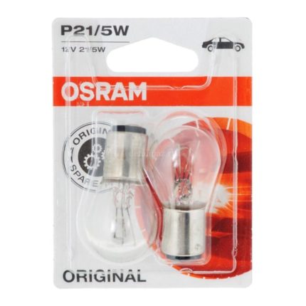 Лампа Osram, цоколь P21/5W (BAY15d) 2 шт